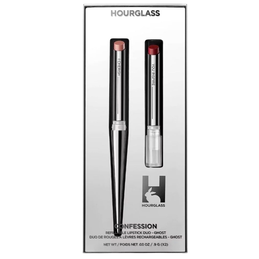 🆕 Hourglass ✨limited edition✨ Confession Refillable Lipstick Duo ✨BNIB✨ Ghost